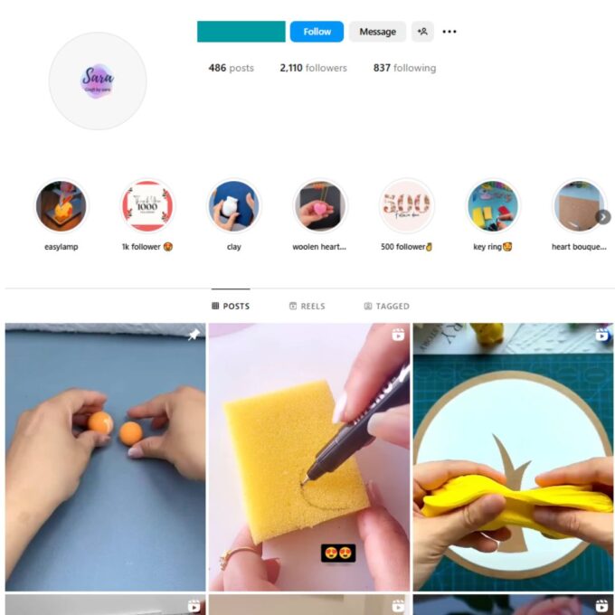 2K DIY Crafts Instagram Account for Sale