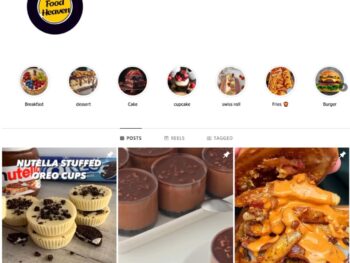 2K Food Cooking Instagram Account for Sale