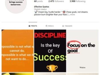 2K Motivation Mindset Instagram Account for sale