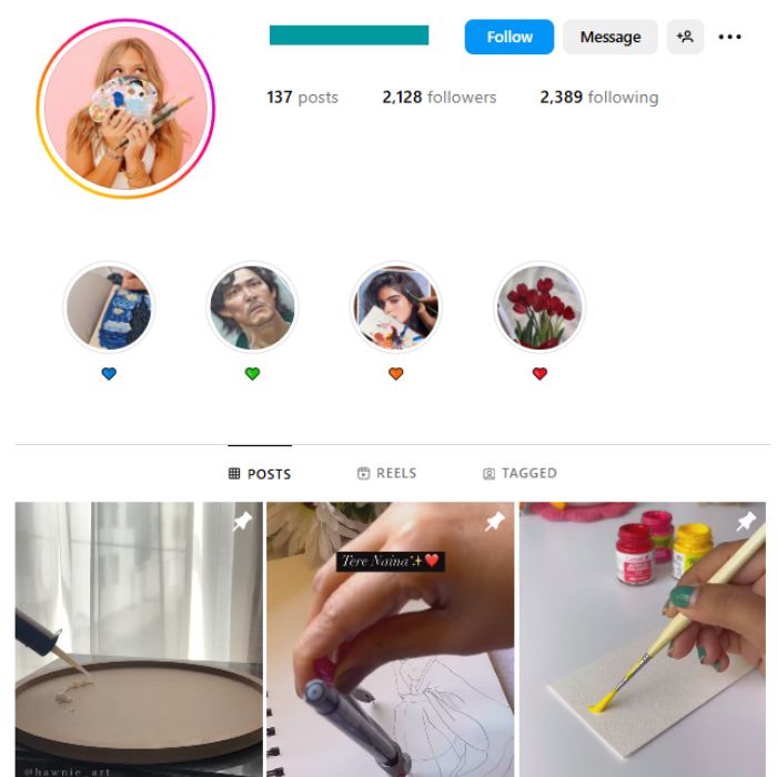 2K Paintings Art Instagram Account for sale