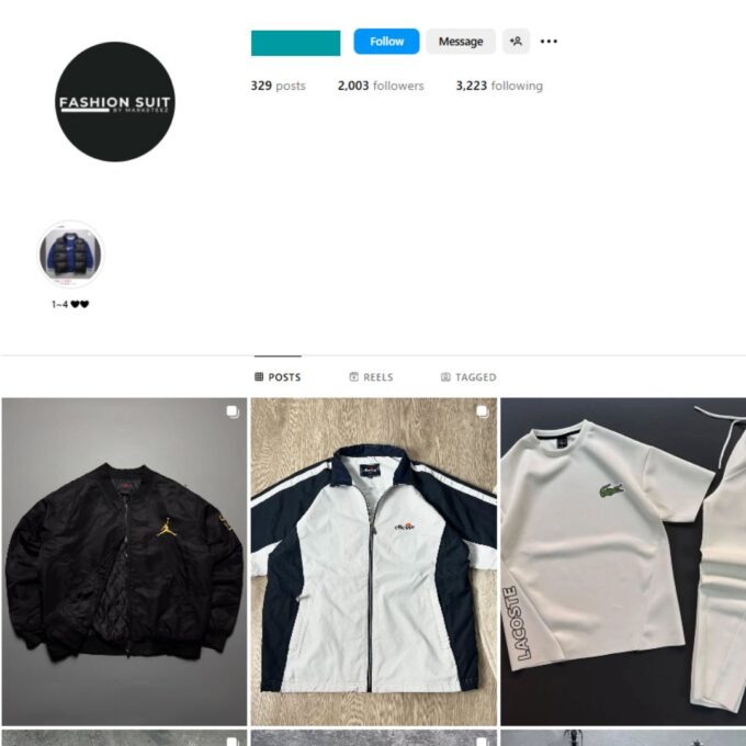 2K Street Wear Fashion Instagram Account for Sale