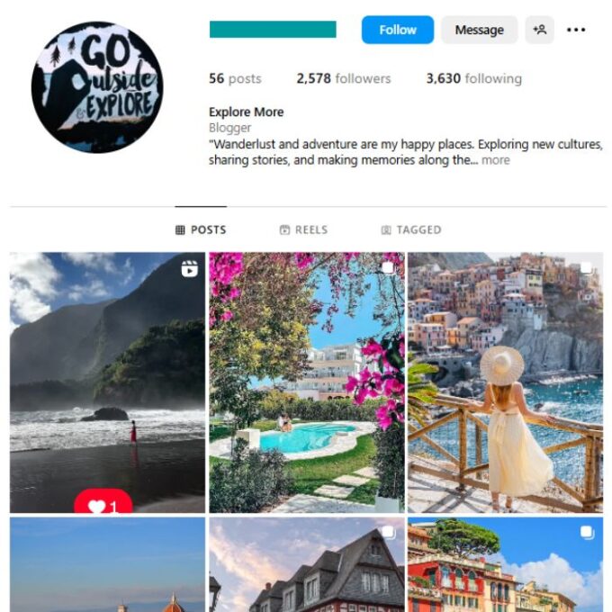 2K Travel Europe Instagram Account for sale