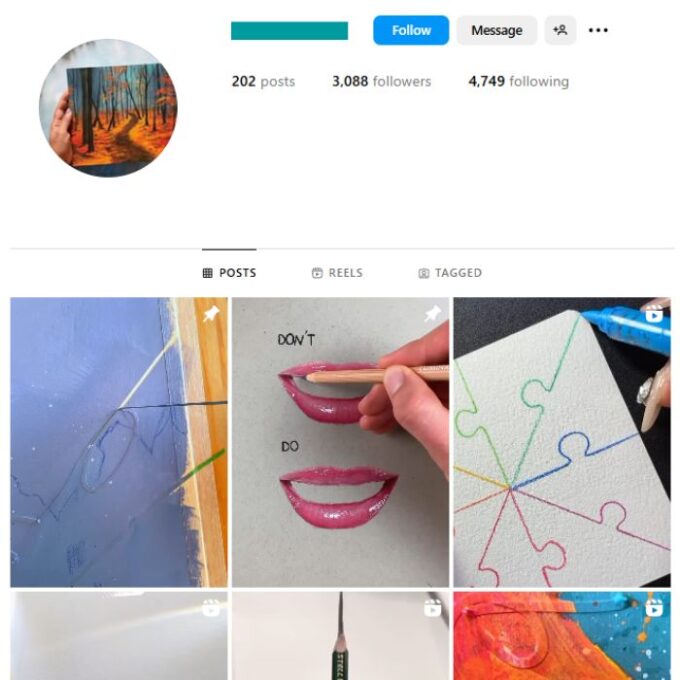 3K Art Sketching Instagram Account for sale
