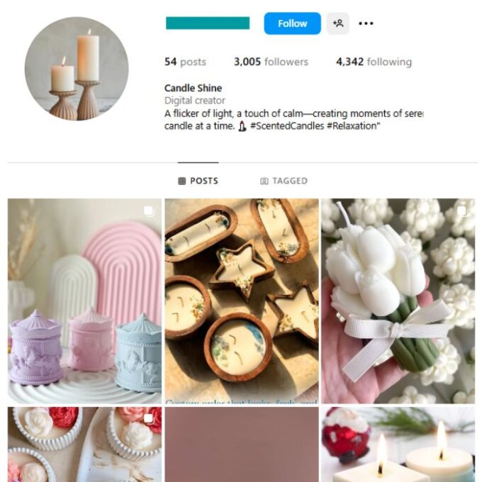 3K Candles FYP Instagram Account for sale