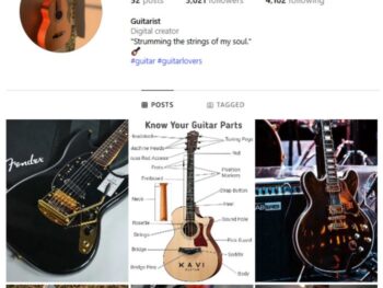 3K Guitars Music Instagram Account for sale