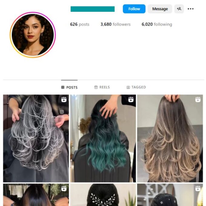 3K Women's Hairstyle Fashion Instagram Account for sale