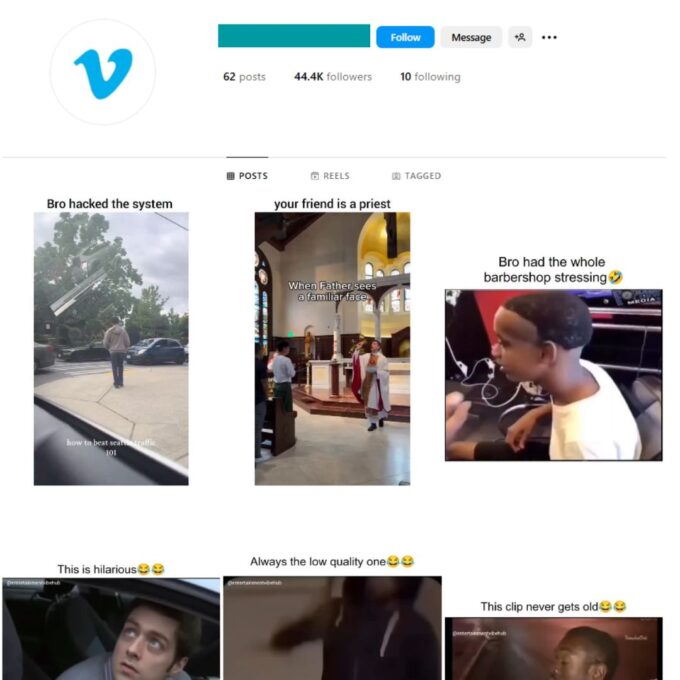 40K Entertainment Memes Instagram Account for Sale