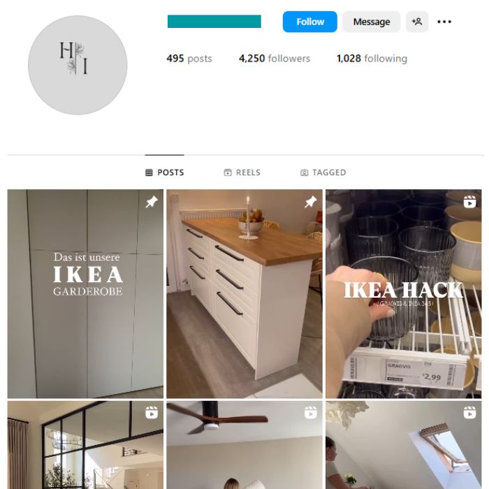 4K Home Decor Interior Instagram Account for sale