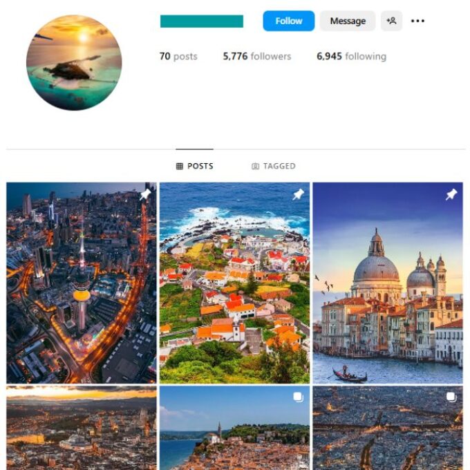 5K Travel Nature Instagram Account for sale