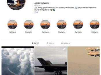 6K Jets Airplanes Instagram Account for sale