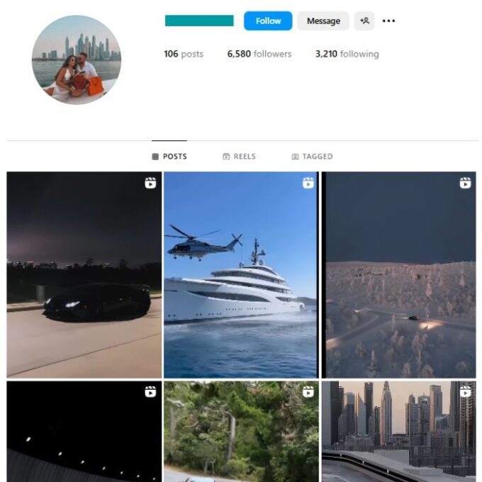 6K Millionaire Lifestyle Instagram Account for sale