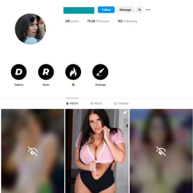 75K Daphne Rosen Celebrity Fan Instagram Account for Sale