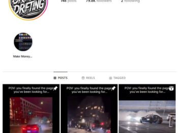 79K Drift Cars Instagram Account for sale