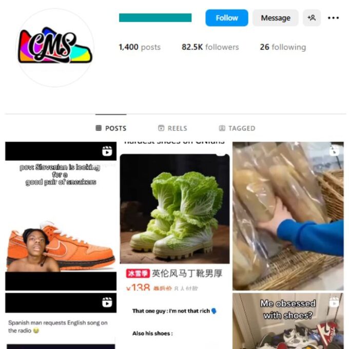 80K Streetwear Sneakers Instagram Account for sale