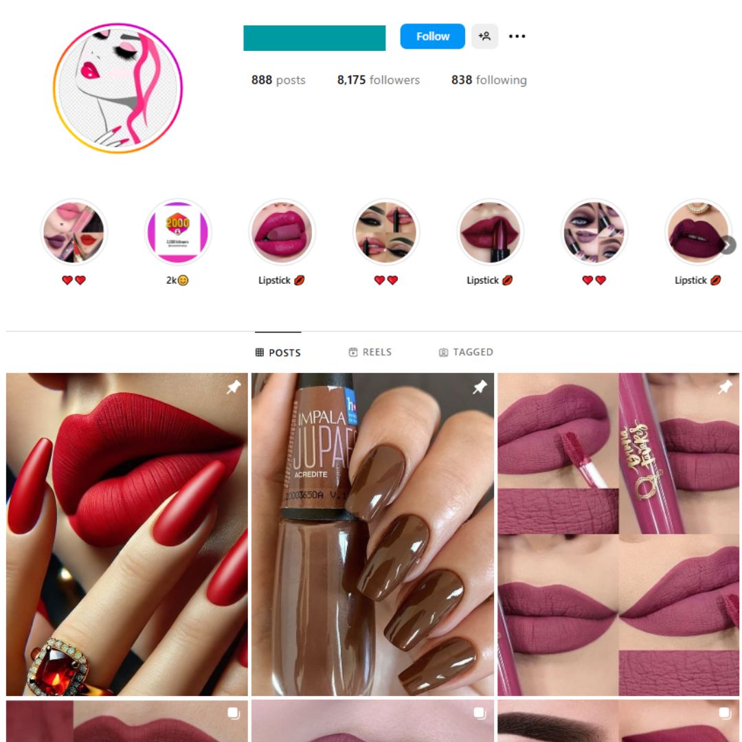 8K Beauty Makeup Instagram Account for Sale