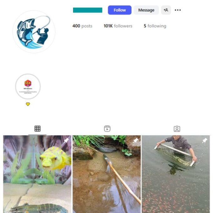 100K Fishing Sports Instagram Account for sale