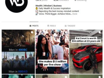 120K Wealth Business Motivation Instagram Account for sale