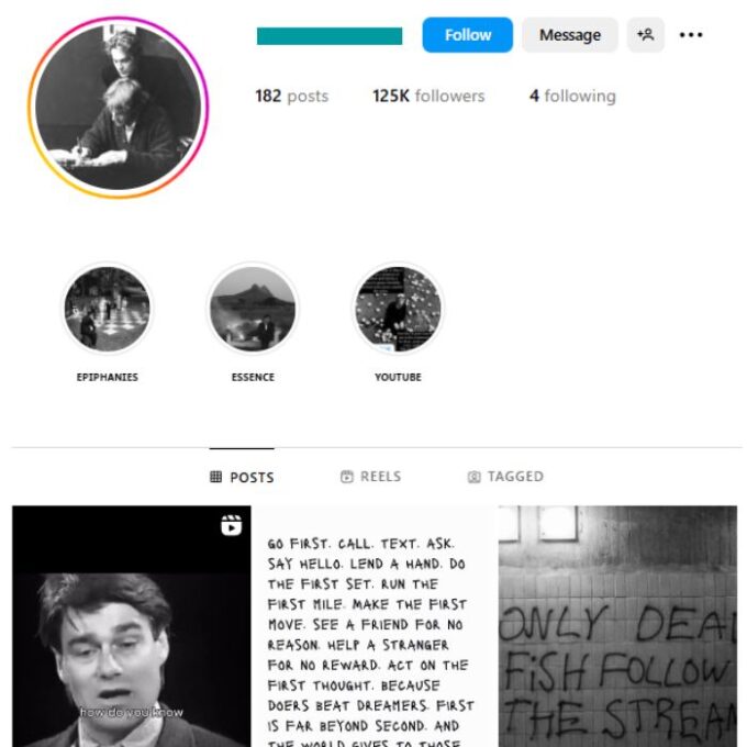125K Philosophical Quotes Instagram Account for sale