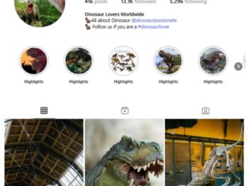 13K Dinosaur Jurassic Instagram Account for sale