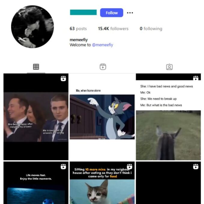 15K Memes FYP Instagram Account for sale