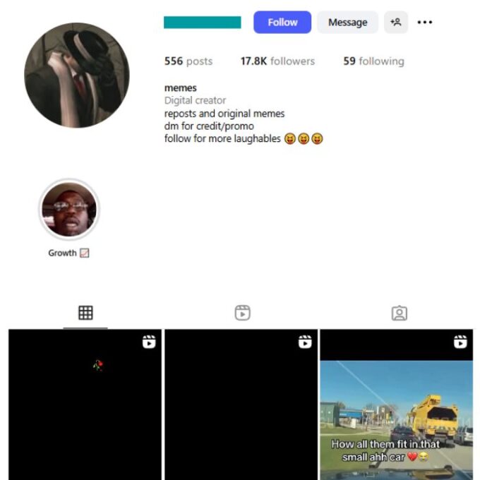 17K Humor Memes Instagram Account for sale