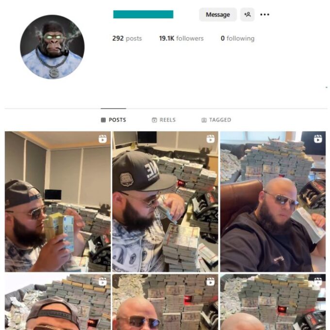 19K Money Wealth Instagram Account for sale