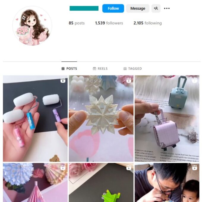 1K Crafts Art Instagram Account for sale