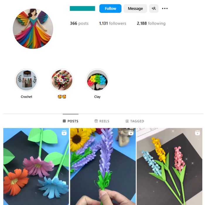 1K DIY Crafts Instagram Account for sale