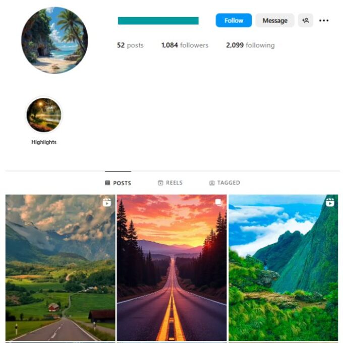 1K Nature Photography Instagram Account for sale