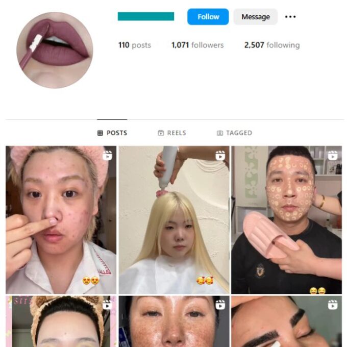 1K Skincare Makeup Instagram Account for sale
