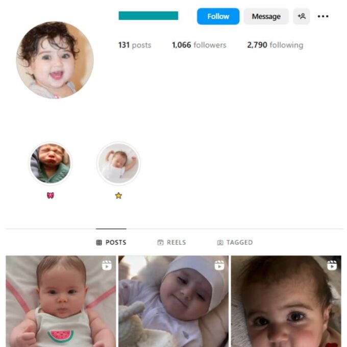 1K Toddlers Babies Instagram Account for sale
