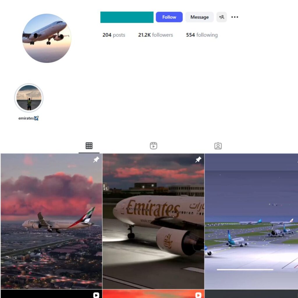 20K Airplanes Boeing Instagram Account for Sale