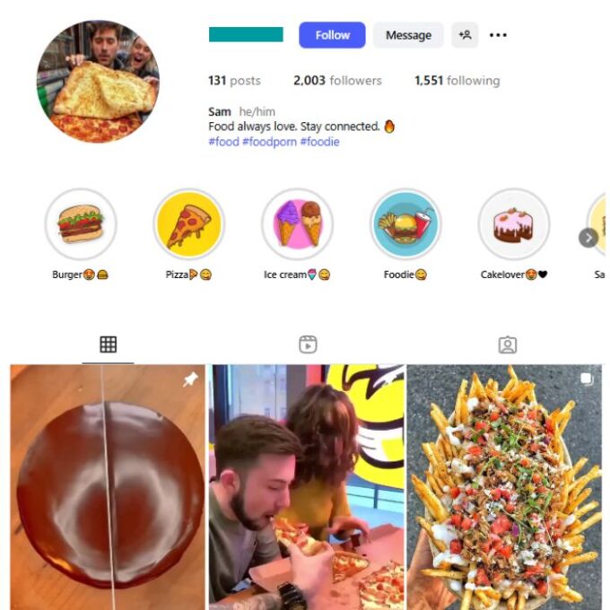 2K Fast Food Instagram Account for sale