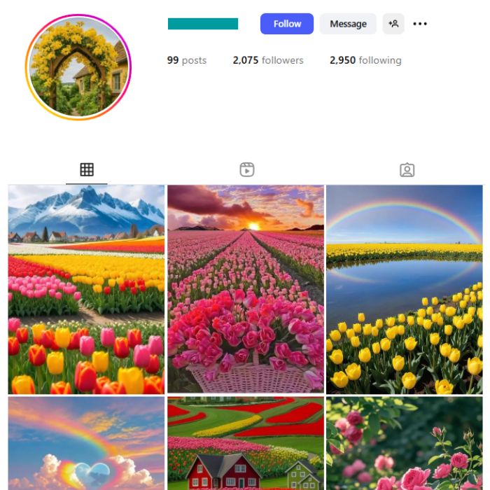 2K Flowers Roses Instagram Account for sale