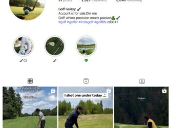 2K Golf Reels Instagram Account for sale