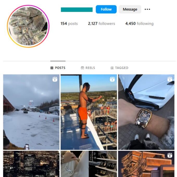 2K Rich Lifestyle Instagram Account for sale