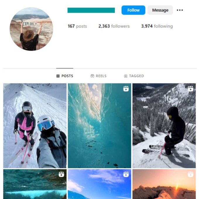 2K Skiing Sports Instagram Account for sale