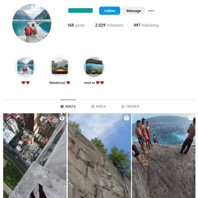 2K Travel Adventure Instagram Account for sale