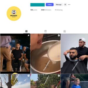 300K Funny Videos Pranks Instagram Account for Sale