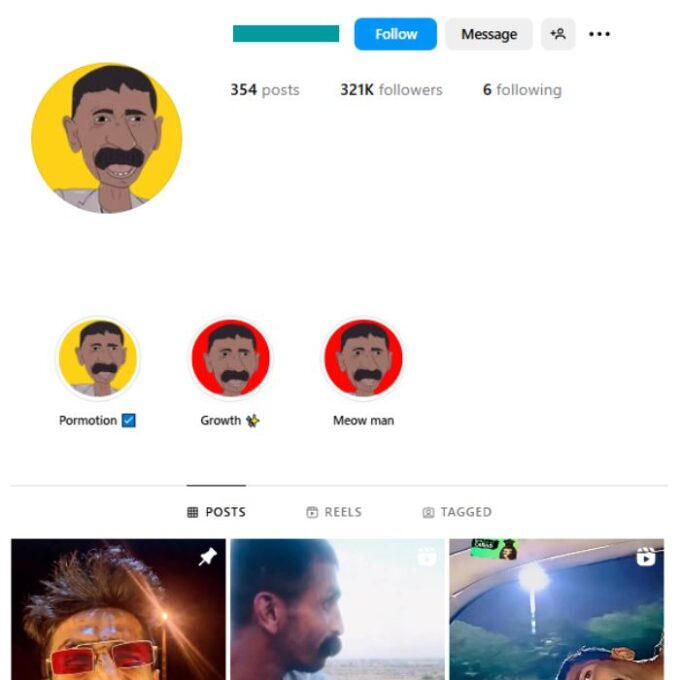 320K Funny Man Clips Instagram Account for sale