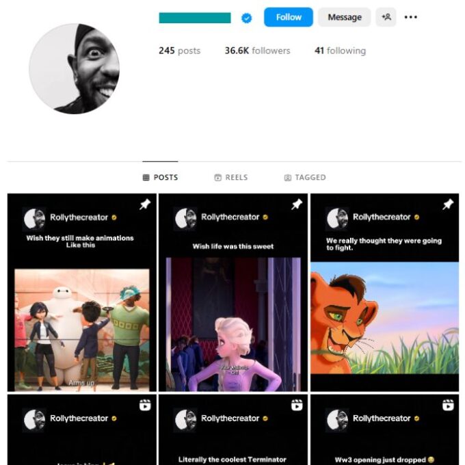 35K Movie Clips Verified Instagram Account for sale