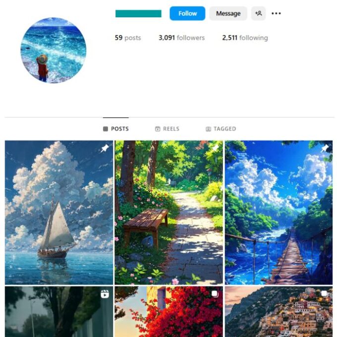 3K Nature Landscapes Instagram Account for sale