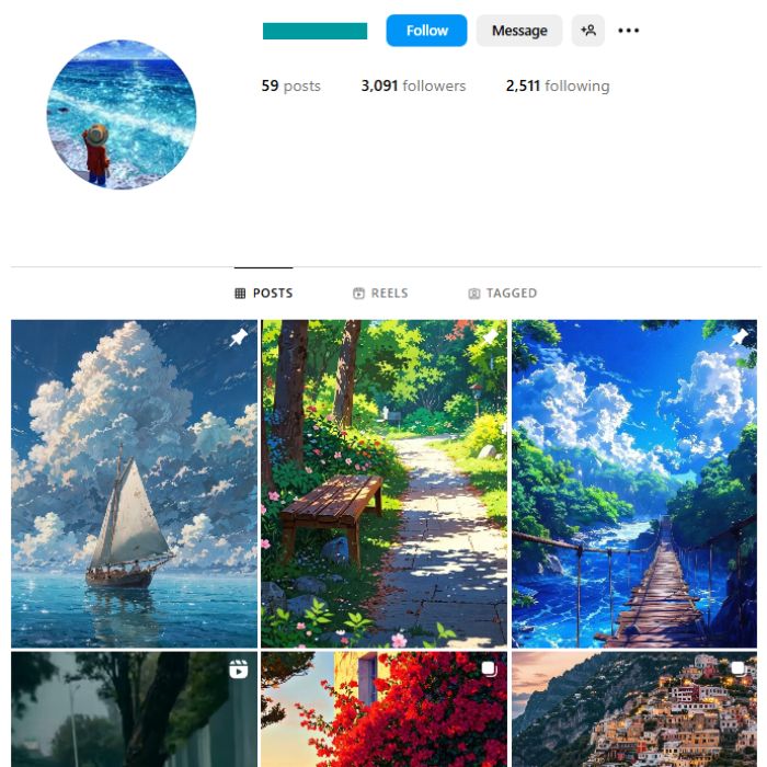 3K Nature Landscapes Instagram Account for sale