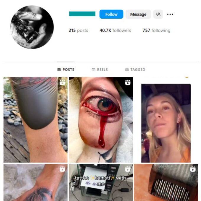 40K Tattoo Art Instagram Account for sale