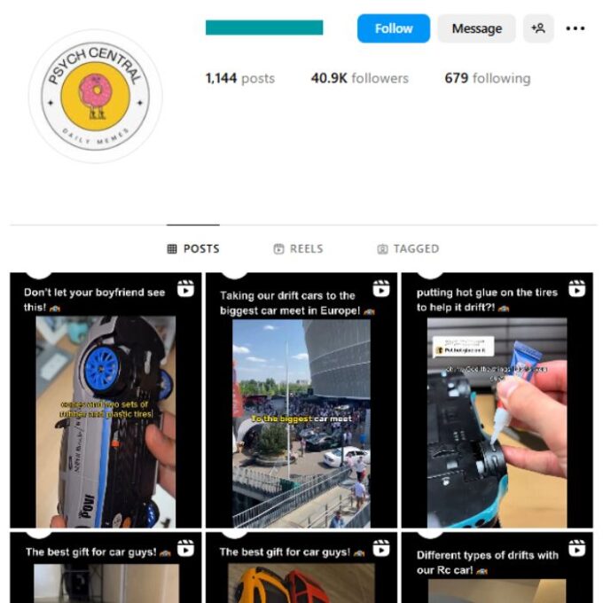 40K Toy Cars Instagram Account for sale