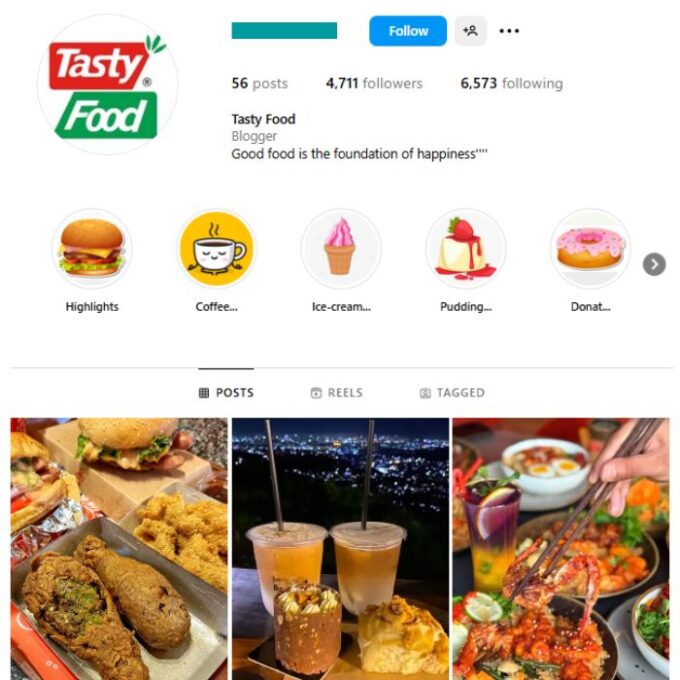4K Fast Food Instagram Account for sale