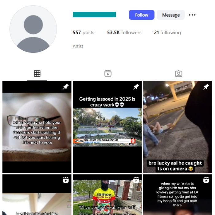 50K Funny Videos Memes Instagram Account for sale