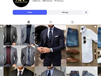 530K Men's Fashion Instagram Account for Sale