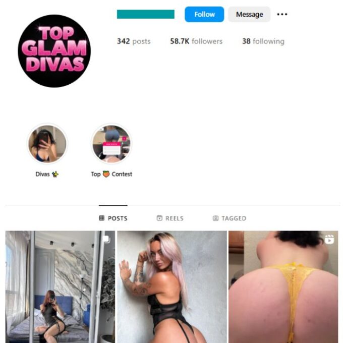 58K Curvy Models Instagram Account for sale