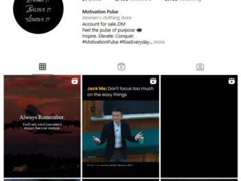 5K Motivation Mindset Instagram Account for sale